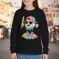 Baseball Drip Ice Cream First Day Back To School Cute Girls Youth Long Sleeve Tee