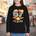 Baseball Drip Ice Cream Number 67 Player Lifestyle Youth Long Sleeve Tee