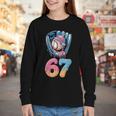Baseball Drip Number 67 Player 67th Birthday Ice Cream 67 Youth Long Sleeve Tee Baseball Drip Number 67 Player 67th Birthday Ice Cream 67 Youth Long Sleeve Tee