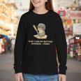 Baseball Frog Saying Batting Retro Artwork Youth Long Sleeve Tee Baseball Frog Saying Batting Retro Artwork Youth Long Sleeve Tee