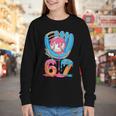 Baseball Ice Cream Drip Six Seven Gen Alpha Slang Meme 67 Youth Long Sleeve Tee