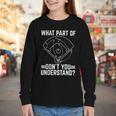Baseball Math Double Play What Part Of Baseball Game Youth Long Sleeve Tee
