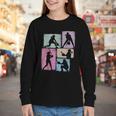 Baseball Player Collage Women Kids Coach Youth Girl Youth Long Sleeve Tee
