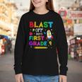 Blast Off Into First Grade Squad First Day Back To School Youth Long Sleeve Tee Blast Off Into First Grade Squad First Day Back To School Youth Long Sleeve Tee