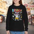 Bruh We Back Raccoon Back To School Youth Long Sleeve Tee Bruh We Back Raccoon Back To School Youth Long Sleeve Tee