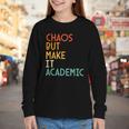 Chaos But Make It Academic Retro Back To School Youth Long Sleeve Tee Chaos But Make It Academic Retro Back To School Youth Long Sleeve Tee