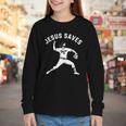 Christian Jesus Saves Baseball Pitcher Heaven 01 Sports Youth Long Sleeve Tee Christian Jesus Saves Baseball Pitcher Heaven 01 Sports Youth Long Sleeve Tee