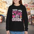 Cute Back To School 1st Grade Girls Kids First Day Of School Youth Long Sleeve Tee
