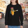 Dabbing Pencil Dancing Back To School First Day Student Boys Youth Long Sleeve Tee