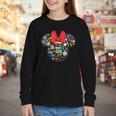 Disney Minnie Mouse Back To School Supplies Face Outline Youth Long Sleeve Tee Disney Minnie Mouse Back To School Supplies Face Outline Youth Long Sleeve Tee