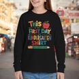 This Is My First Day Of Kindergarten Shirt Back To School Youth Long Sleeve Tee