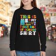 First Day Of School Shirt Boys Girls Back To School Youth Long Sleeve Tee