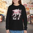 Girls Class Of 2027 Back To School Senior 2027 Coquette Bow Youth Long Sleeve Tee Girls Class Of 2027 Back To School Senior 2027 Coquette Bow Youth Long Sleeve Tee