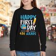 Happy First Day Of 4th Grade Student Back To School Youth Long Sleeve Tee Happy First Day Of 4th Grade Student Back To School Youth Long Sleeve Tee