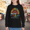 Happy First Day Of School Nurse Rainbow Back To School Youth Long Sleeve Tee Happy First Day Of School Nurse Rainbow Back To School Youth Long Sleeve Tee