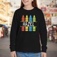 Hazel Crayon Back To School Kids Youth Long Sleeve Tee Hazel Crayon Back To School Kids Youth Long Sleeve Tee
