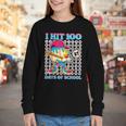 I Hit 100 Days Of School 67 Drip Baseball Boys Kids Youth Long Sleeve Tee