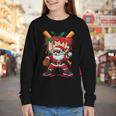 HUGvyn Santa Playing Baseball Ice Cream Drip Christmas Boys Youth Long Sleeve Tee HUGvyn Santa Playing Baseball Ice Cream Drip Christmas Boys Youth Long Sleeve Tee