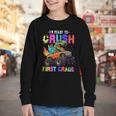 I'm Ready To Crush First Grade Dinosaur Truck Back To School Youth Long Sleeve Tee I'm Ready To Crush First Grade Dinosaur Truck Back To School Youth Long Sleeve Tee