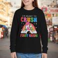 I'm Ready To Crush First Grade Unicorn Back To School Girls Youth Long Sleeve Tee I'm Ready To Crush First Grade Unicorn Back To School Girls Youth Long Sleeve Tee