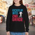 Kickflip Into 2nd Grade Skateboard Lover Back To School Youth Long Sleeve Tee Kickflip Into 2nd Grade Skateboard Lover Back To School Youth Long Sleeve Tee