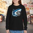 Kids Shark With School Books Back To School Shark Lovers Youth Long Sleeve Tee Kids Shark With School Books Back To School Shark Lovers Youth Long Sleeve Tee