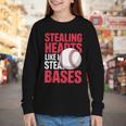 Kids Stealing Hearts Like I Steal Bases Cute Baseball Boys Youth Long Sleeve Tee Kids Stealing Hearts Like I Steal Bases Cute Baseball Boys Youth Long Sleeve Tee