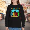 Kindergarten Dude First Day Back To School Kids Boys Youth Long Sleeve Tee Kindergarten Dude First Day Back To School Kids Boys Youth Long Sleeve Tee