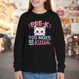 Kitten Back To School Girls Preschool Cat Lover Youth Long Sleeve Tee Kitten Back To School Girls Preschool Cat Lover Youth Long Sleeve Tee
