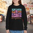 Knights Mascot Back To School Spirit Sports Men Women Groovy Youth Long Sleeve Tee
