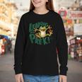 Leaping Into Pre-K Jumping Tree Frog Back To School Fun Youth Long Sleeve Tee Leaping Into Pre-K Jumping Tree Frog Back To School Fun Youth Long Sleeve Tee