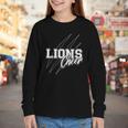 Lions Cheer Back To School Cheerleading Team Spirit Youth Long Sleeve Tee Lions Cheer Back To School Cheerleading Team Spirit Youth Long Sleeve Tee
