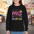 Little Miss Kindergarten First Day Back To School Girls Cute Youth Long Sleeve Tee Little Miss Kindergarten First Day Back To School Girls Cute Youth Long Sleeve Tee