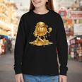 Melting Baseball Mascot Slugger Bat Cap Cartoon Youth Long Sleeve Tee Melting Baseball Mascot Slugger Bat Cap Cartoon Youth Long Sleeve Tee