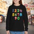 Monster Numbers Learning Cute Numbers 0-9 Back To School Youth Long Sleeve Tee Monster Numbers Learning Cute Numbers 0-9 Back To School Youth Long Sleeve Tee