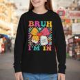 Pencil Bow Bruh I'm In Back To School Kindergarten Youth Long Sleeve Tee Pencil Bow Bruh I'm In Back To School Kindergarten Youth Long Sleeve Tee