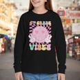 Pink 4th Grade Vibes Smile Face Back To School Fourth Grade Youth Long Sleeve Tee Pink 4th Grade Vibes Smile Face Back To School Fourth Grade Youth Long Sleeve Tee
