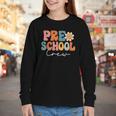 Preschool Crew Team Retro Groovy Vintage Back To School Youth Long Sleeve Tee Preschool Crew Team Retro Groovy Vintage Back To School Youth Long Sleeve Tee