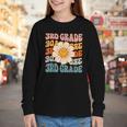 Retro 3rd Grade Daisy Colorful Back To School Third Grade Youth Long Sleeve Tee