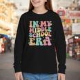 Retro Groovy In My Middle School Era Back To School Youth Long Sleeve Tee Retro Groovy In My Middle School Era Back To School Youth Long Sleeve Tee