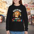 Roaring Into First Grade Lion 1st Grade Back To School Youth Long Sleeve Tee