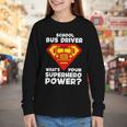 School Bus Driver Superhero Back To School Youth Long Sleeve Tee