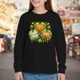 Shamrock Basketball Baseball Drip St Patrick's Day Boys Men Youth Long Sleeve Tee
