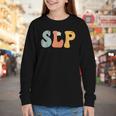 SLP Groovy Women Appreciation Day Hello Back To School Youth Long Sleeve Tee SLP Groovy Women Appreciation Day Hello Back To School Youth Long Sleeve Tee