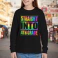 Straight Into 4th Grade Fourth Grade Back To School Youth Long Sleeve Tee Straight Into 4th Grade Fourth Grade Back To School Youth Long Sleeve Tee
