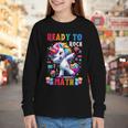Student Back To School Math Squad Kids Girls Smarter Unicorn Youth Long Sleeve Tee