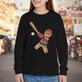 Ugly Christmas Sweater Gingerbread Baseball Toddler Kids Youth Long Sleeve Tee