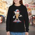 USA Patriotic Baseball Ice Cream Cone Freedom Youth Long Sleeve Tee USA Patriotic Baseball Ice Cream Cone Freedom Youth Long Sleeve Tee