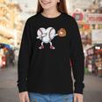 Valentines Day Baseball Ball Heart Dab Boys Kids Men Youth Long Sleeve Tee