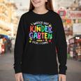 Watch Out Kindergarten Here I Come Kinder Back To School Kid Youth Long Sleeve Tee